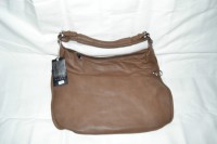 sac a main touché cuir marron 35 x 25 cm.